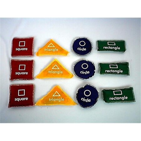 EVERRICH INDUSTRIES Everrich EVC-0023 Shapes Beanbags - Circle  Rectangle  Triangle  Square - Set of 12 EVC-0023